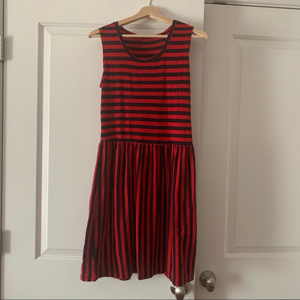 French Connection sleeves red/navy dress size M